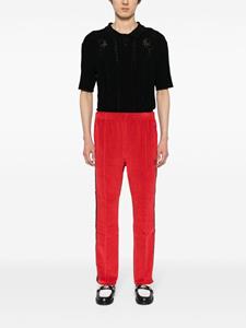Needles logo-embroidered velour track pants - Rood