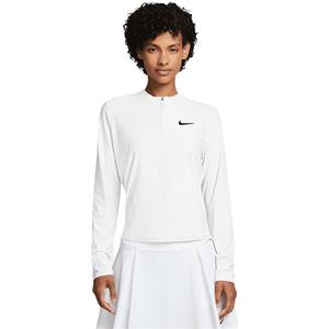 NIKECourt Advantage Dri-FIT 1/4-Zip Tennis-Sweatshirt Damen 100 - white/black