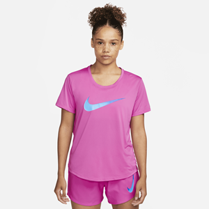 Nike Dri-FIT One Hardlooptop met korte mouwen voor dames - Roze