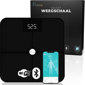 Vonia Personenweegschaal - Smart - Met Lichaamsanalyse & Vetpercentage - Wifi & Bluetooth