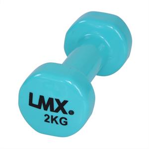 Lifemaxx Vinyl Dumbbellsetet van 2 x 2 kg - Turquoise