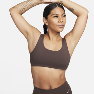 Nike Alate All U Licht gevoerde sport-bh met U-vormige hals en lichte ondersteuning - Bruin