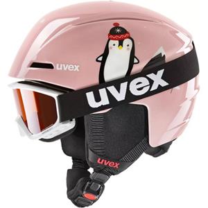 uvex Viti Kinder Skihelm Set 46-50 cm, 12 pink penguin)