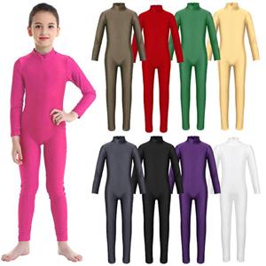 Ranrann Kinderen Meisjes Lange Mouwen Rits Ballet Dans Gymnastiek Turnpakje Jumpsuit Unitard Dancewear