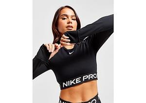 Nike Womens Pro 365 Dri-FIT Crop Long-Sleeve Top