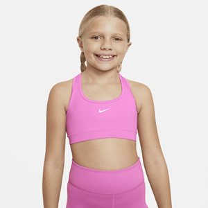 NIKE Dri-FIT Swoosh Sport-BH Mädchen 675 - playful pink/white