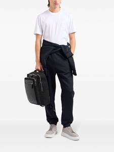 Giorgio Armani Trainingsbroek met elastische taille met geborduurd logo - Zwart