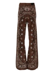 AMIRI Bandana-pattern flared track pants - Bruin
