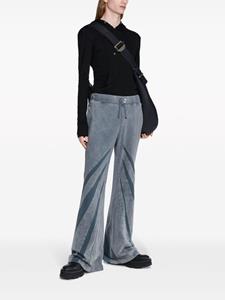 Dion Lee darted cotton track pants - Blauw