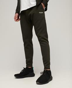 Superdry Mannen Sport Tech Joggingbroek met Taps Toelopende Pijpen Khaki