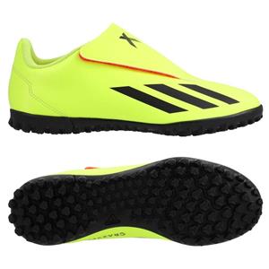 Adidas X Crazyfast Club Velcro TF Solar Energy - Geel/Zwart/Rood Kids