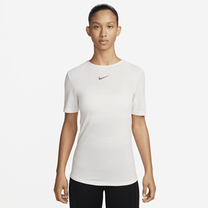 Nike Swift Wool Dri-FIT hardlooptop met korte mouwen voor dames - Wit