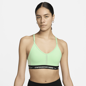 Nike Indy Padded sport-bh met V-hals en lichte ondersteuning - Groen