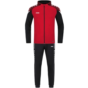 JAKO Performance Trainingsanzug Polyester mit Kapuze 101 - rot/schwarz