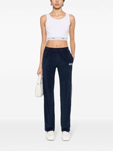 Sporty & Rich logo-embroidered terry-cloth trousers - Blauw