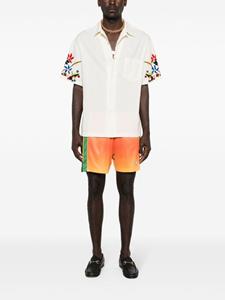 Casablanca logo-print piqué shorts - Oranje