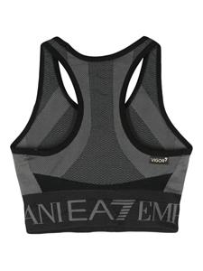 Ea7 Emporio Armani logo-patch sports bra - Zwart