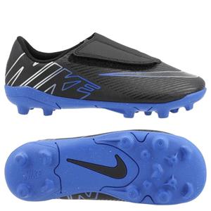 Nike Mercurial Vapor 15 Club Velcro MG Shadow - Zwart/Zilver/Blauw Kids