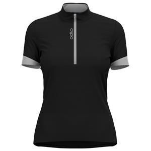 Odlo  Women's Essential S/U Collar S/S Half Zip - Fietsshirt, zwart