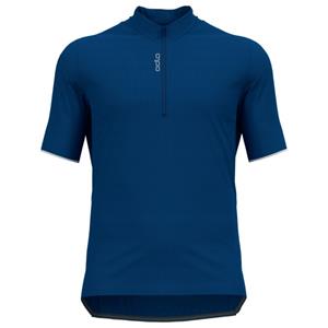 Odlo  Essential T-Shirt S/U Collar S/S Half Zip - Fietsshirt, blauw