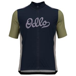 Odlo  Essential  Print S/U Collar S/S Full Zip - Fietsshirt, blauw