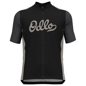 Odlo  Essential  Print S/U Collar S/S Full Zip - Fietsshirt, zwart