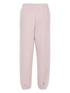 Adidas by Stella McCartney logo-rubberised tapered track pants - Roze