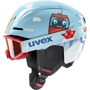 uvex Viti Kinder Skihelm Set 46-50 cm, 10 light blue birdy)
