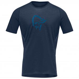 Norrøna  Fjørå Wool T-Shirt - Fietsshirt, blauw