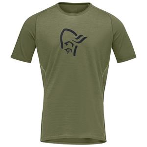 Norrøna  Fjørå Wool T-Shirt - Fietsshirt, groen