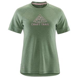 Craft  Women's Pro Trail Wool S/S Tee - Hardloopshirt, groen/olijfgroen