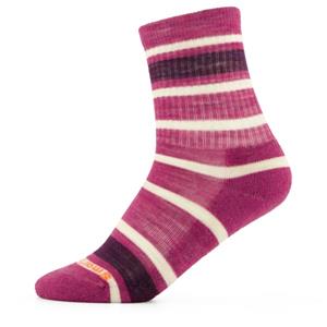 SmartWool  Kids' Hike Light Cushion Striped Crew Socks - Multifunctionele sokken, roze/purper