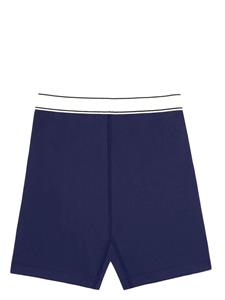 Sporty & Rich Serif logo-waistband shorts - Blauw