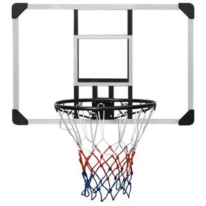 bonnevie Basketballkorb Transparent 90x60x2,5 cm Polycarbonat vidaXL321734