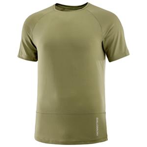 Salomon  Cross Run S/S Tee - Hardloopshirt, olijfgroen