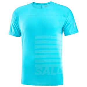 Salomon  Sense Aero S/S Tee GFX - Hardloopshirt, turkoois