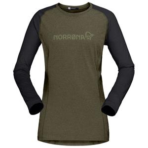 Norrøna  Women's Fjørå Equaliser Lightweight Long Sleeve - Fietsshirt, olijfgroen
