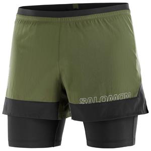Salomon  Cross 2in1 Shorts - Hardloopshort, olijfgroen