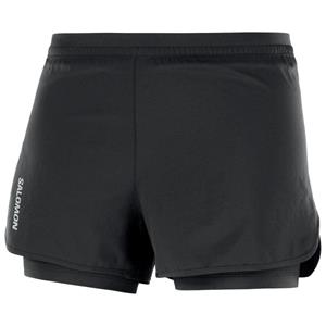 Salomon  Women's Cross 2in1 Shorts - Hardloopshort, zwart