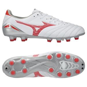 Mizuno Morelia Neo IV Pro FG Charge - Wit/Radiant Red