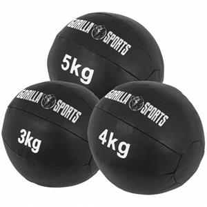 Gorilla Sports Medicine ball set 12 kg leer