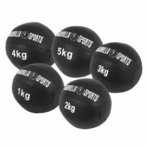 Gorilla Sports Medicine ball set 15 kg leer