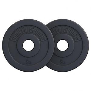 Gorilla Sports Voordeelbundel 10 kg (2 x 5 kg) Olympische Halterschijven Kunststof - 50 mm