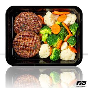 Fuelyourbody Kant en klare maaltijden - Afvallen - Beefburger - Runderburger - Broccolimix (met kruiden) - 