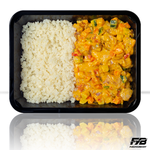 Fuelyourbody Kant en klare maaltijden - Afvallen - Kip Thai Curry - Bloemkoolrijst - Thai Curry [LOW CARB] - 