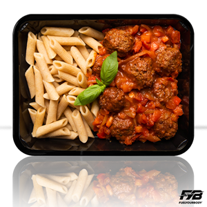Fuelyourbody Kant en klare maaltijden - Spiermassa - Beef Meatballs - Pasta Bolognese Meatballs - 
