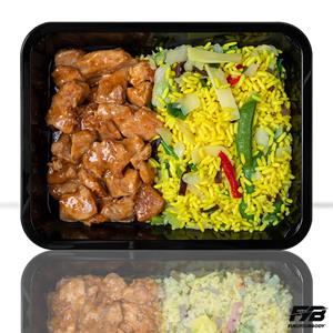 Fuelyourbody Kant en klare maaltijden - Spiermassa - Kip - Gele rijst - Kip saté - 