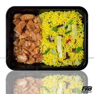 Fuelyourbody Kant en klare maaltijden - Bulk - Kip - Gele rijst - Kip saté [BULK] - 