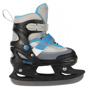 2 in 1 schaatsen/skates junior zwart/blauw 