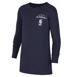 Nike Team 31 Courtside  NBA-shirt met lange mouwen voor kids - Blauw